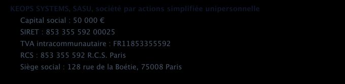 Informations éditeur du site